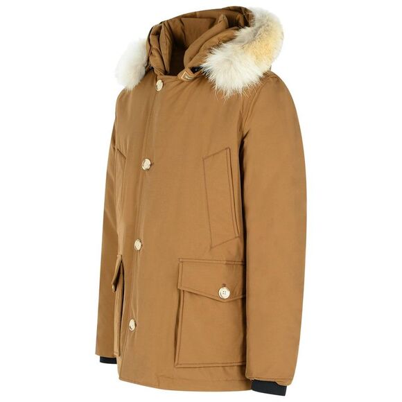 Woolrich John Rich & Bros 'Arctic' Brown Cotton Blend Parka Men - Picture 2 of 3